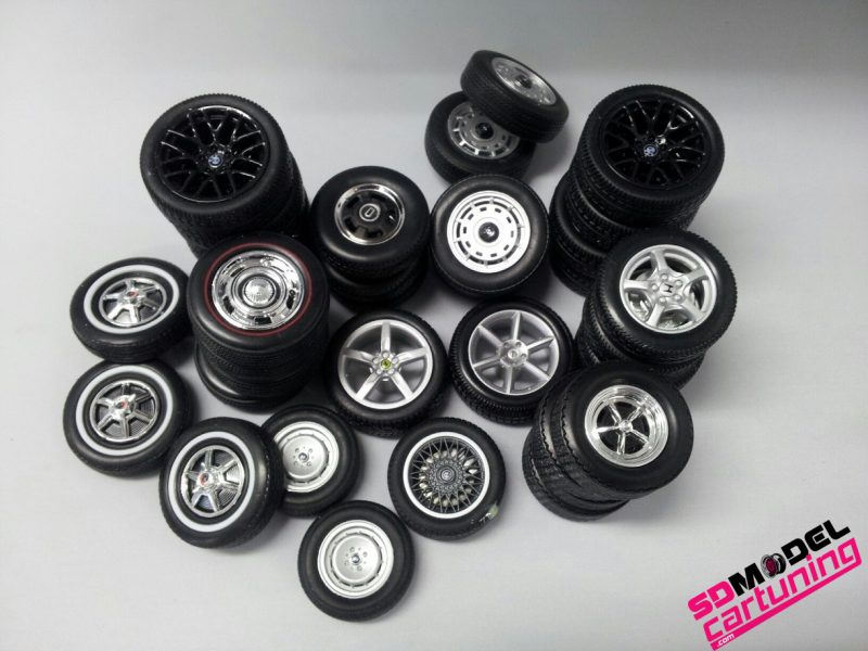 1:18 various rims and tires