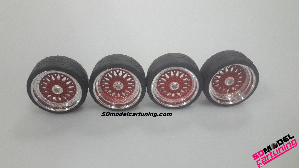 NEW NEW!! 1:18 Scale BBS RM 16 INCH TUNING WHEELS WITH SEVERAL COLOR OPTIONS 