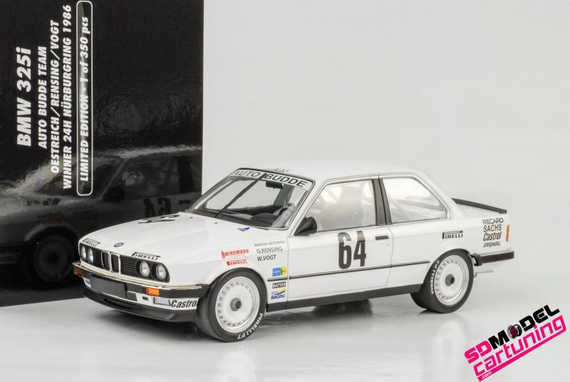 1:18 BMW E30 325i Auto Budde Vainqueur 24h Nring 1986