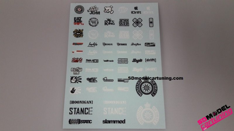 1:18 JDM Drift decal set