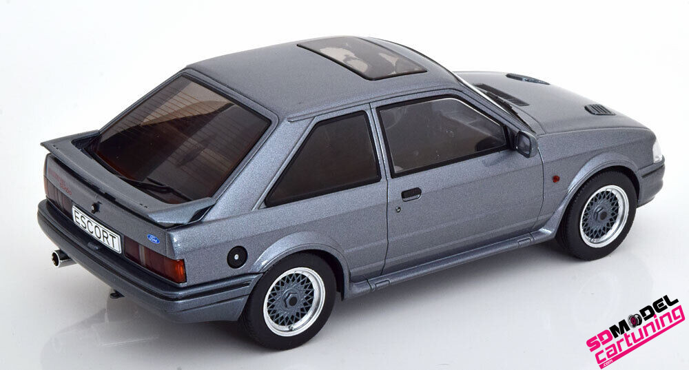 Ford Escort RS Turbo S2, metallic-grau, 1990 MCG 1:18 Metallmodell, Türen  und Hauben nicht zu öffnen