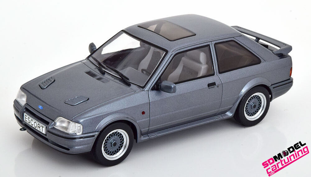 Ford Escort RS Turbo S2, metallic-grau, 1990 MCG 1:18 Metallmodell, Türen  und Hauben nicht zu öffnen