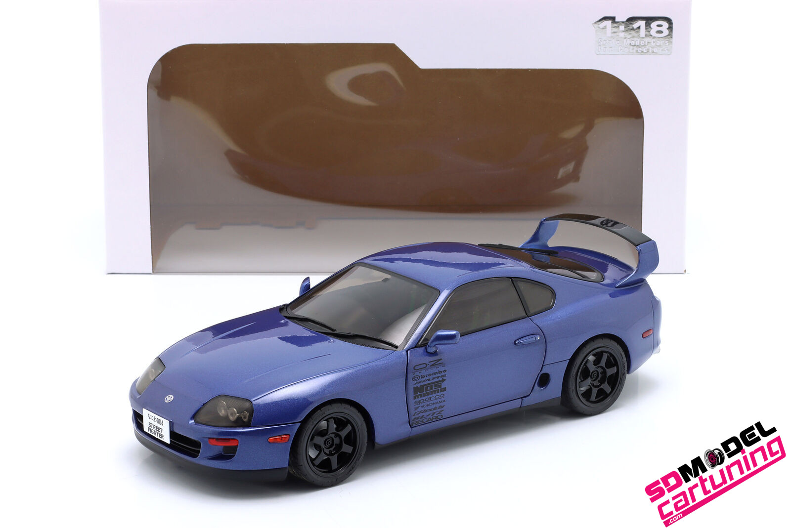 Solido 1:18 Toyota Supra MK4 (JZA80) 1993 StreetFighter Edition in Dark Blue