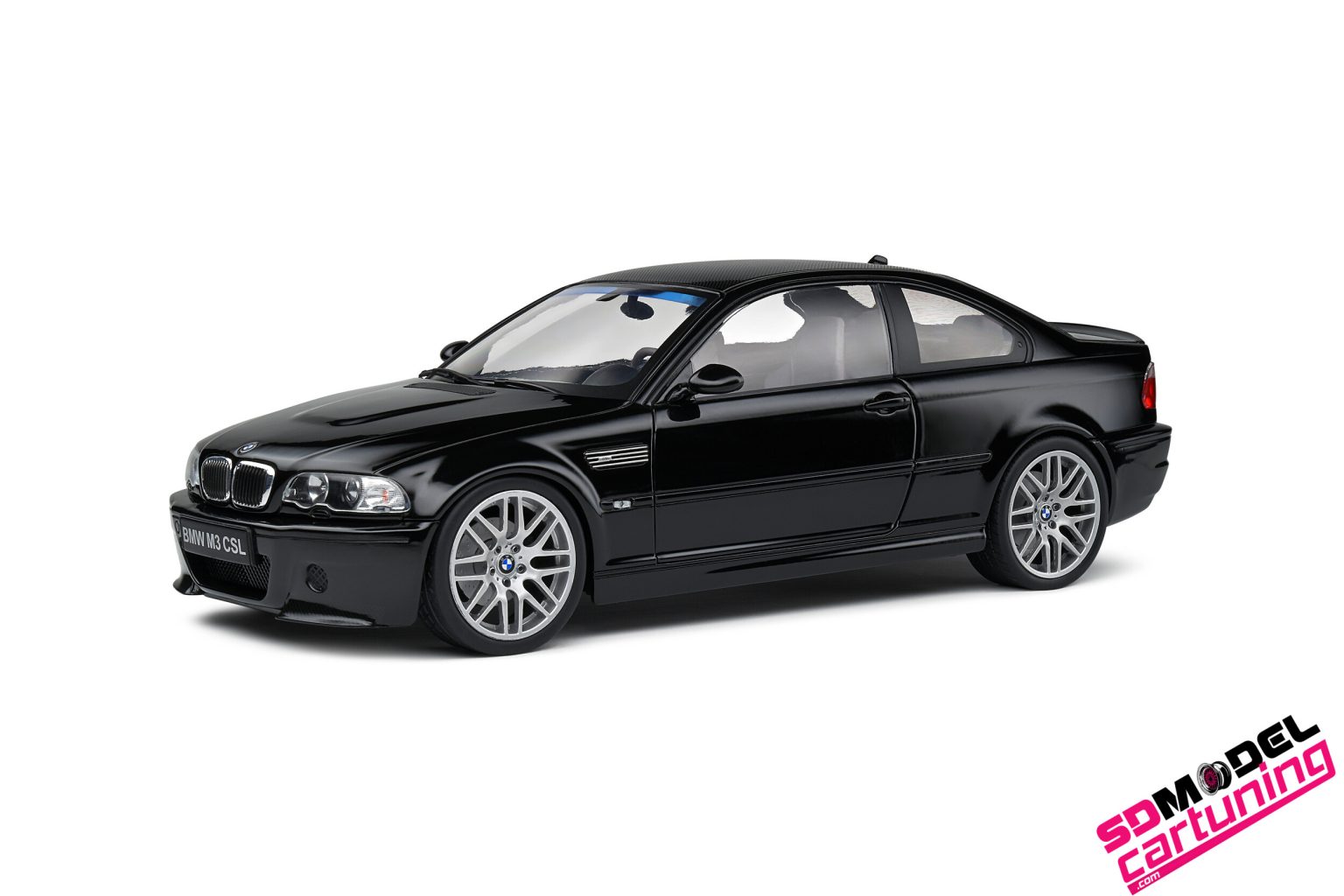 1:18 BMW E46 M3 CSL - 2003 - Zwart - SDmodelcartuning.com