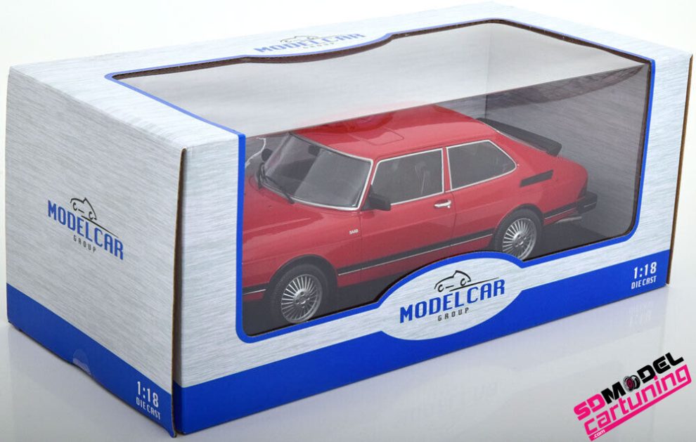 Miniature SAAB 900 GL Rouge 1981 – MODELCAR 1/18 – Collection Neuve
