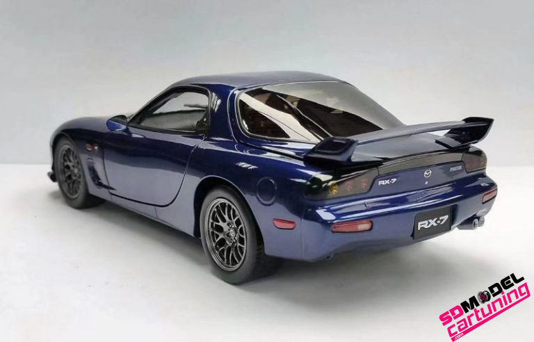1:18 Mazda RX-7 Spirit R - Blauw metallic - SDmodelcartuning.com