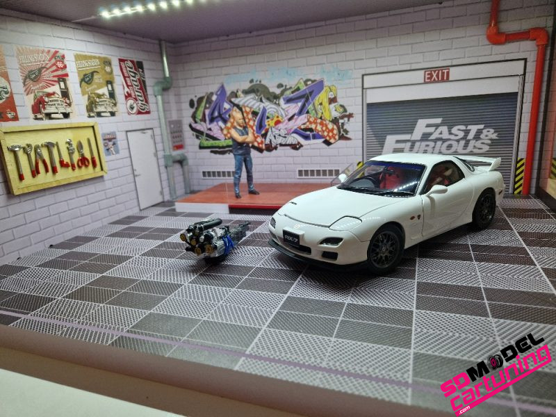 1:18 Fast&Furious style workshop diorama - Imagen 13
