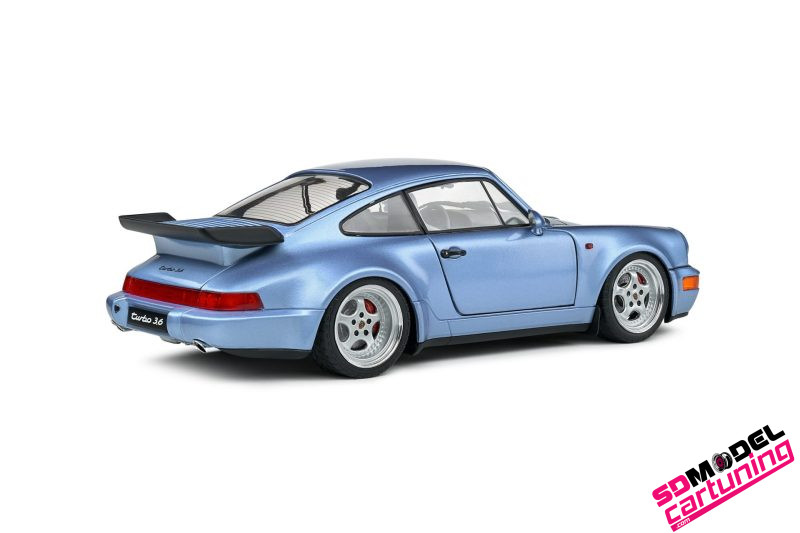 1:18 Porsche 911 (964) Turbo, 1990 - Blauw Metallic - Afbeelding 4