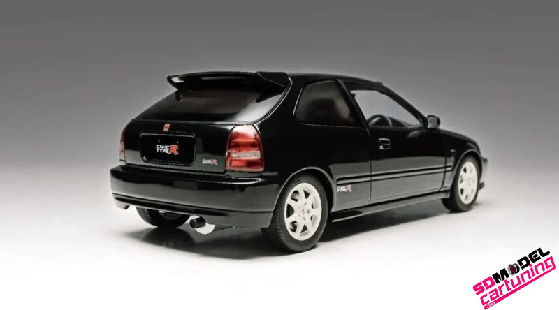 1:18 Honda Civic EK9 Type R Zwart - inclusief extra Motorblok - immagine 5