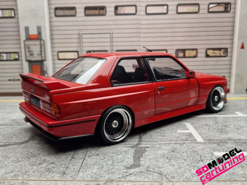 1:18 BMW E30 M3 Evolution - 1988 - Rood - met BBS RS velgen - Afbeelding 2