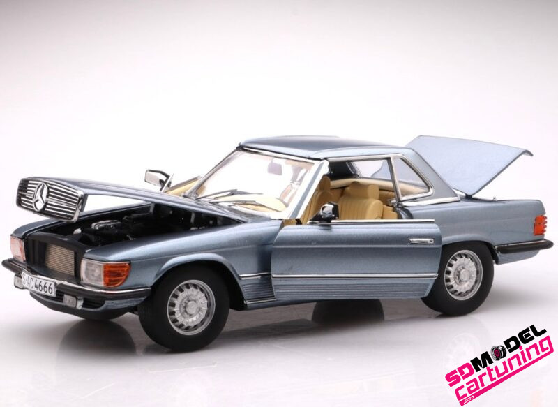1:18 Mercedes Benz 350 SL Hardtop - 1977 -  Lichtblauw Metallic - Imagen 4