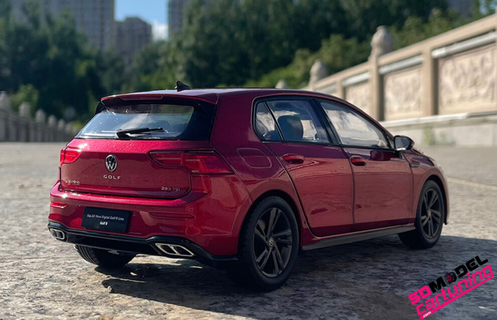 1:18 Volkswagen Golf 8 R-Line - 2020 - Rood metallic - SDmodelcartuning.com