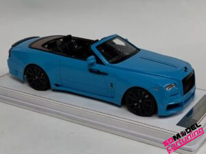 1:18 Rolls Royce Novitec Spofec Dawn Overdose - Blauw/Zwart - Inclusief vitrinebox + Grondplaat