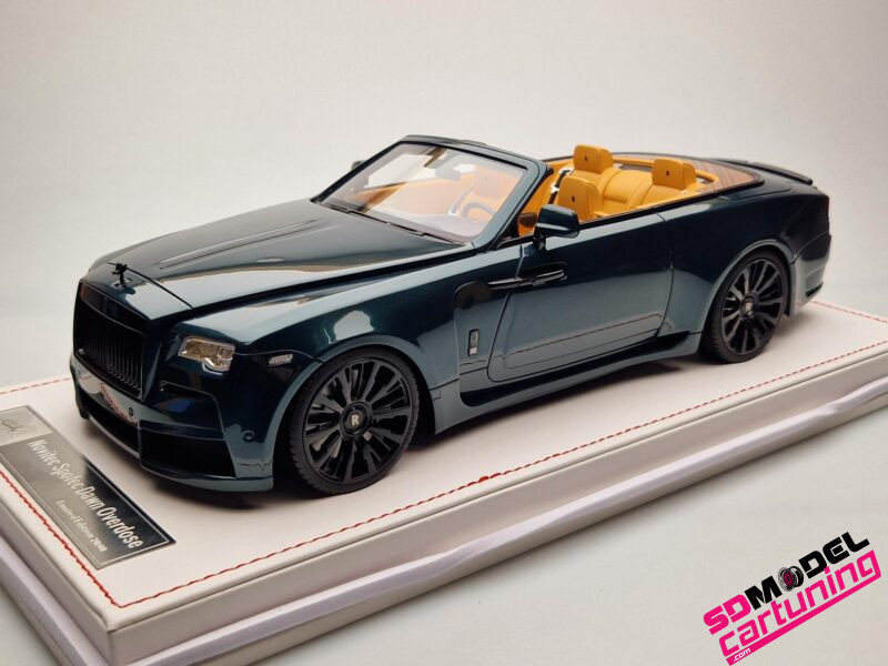 1:18 Rolls Royce Novitec Spofec Dawn Overdose - Groen/Zwart - Inclusief vitrinebox + Luxe Grondplaat