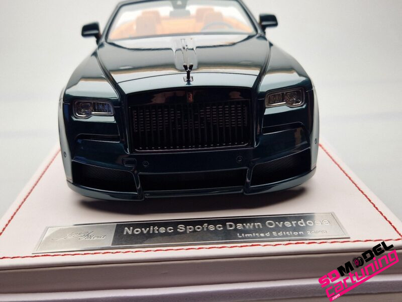 1:18 Rolls Royce Novitec Spofec Dawn Overdose - Groen/Zwart - Inclusief vitrinebox + Luxe Grondplaat - Afbeelding 12