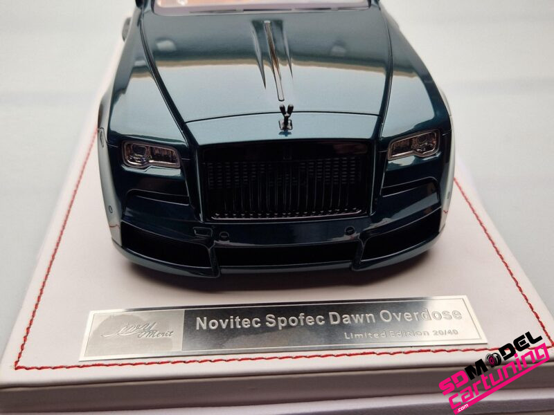 1:18 Rolls Royce Novitec Spofec Dawn Overdose - Groen/Zwart - Inclusief vitrinebox + Luxe Grondplaat - Afbeelding 13