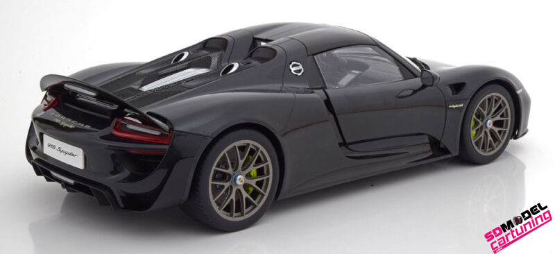 1:12 Porsche 918 Spyder Weissach package - 2013 - Zwart metallic – Image 6