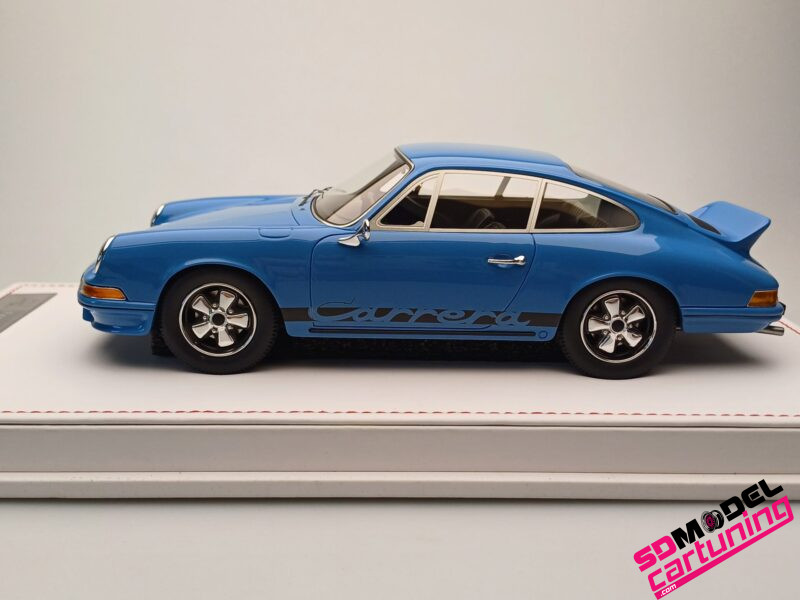 1:18 Porsche 911 Carrera 2.7 RS - Blauw - Inclusief luxe vitrinebox - immagine 2