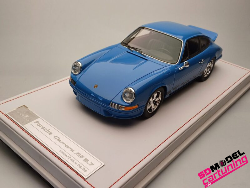 1:18 Porsche 911 Carrera 2.7 RS - Blauw - Inclusief luxe vitrinebox - immagine 7