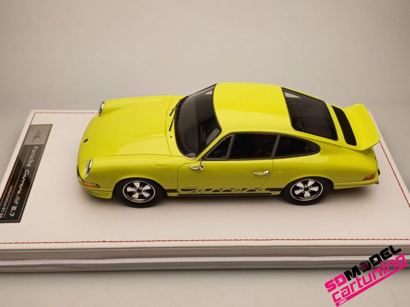 1:18 Porsche 911 Carrera 2.7 RS - Geel - Inclusief luxe vitrinebox - immagine 8