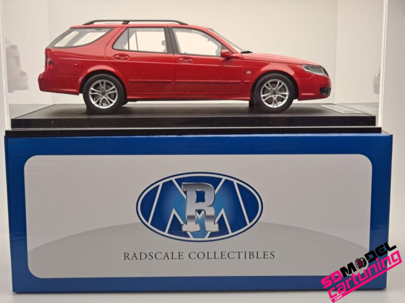 1:18 Saab 9-5 Sportcombi - 2006 - Rood - Inclusief Luxe Vitrinebox – Bild 8