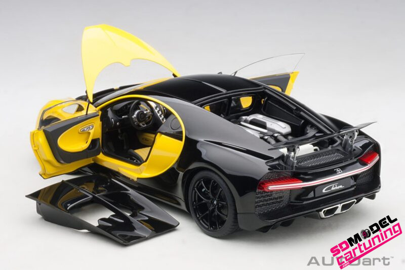 1:18 Bugatti Chiron - 2017 - Geel / Zwart - Imagen 6