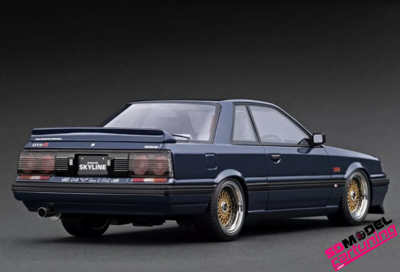1:18 Nissan Skyline GTS-R R31 Donkerblauw - BBS RS velgen - Afbeelding 2