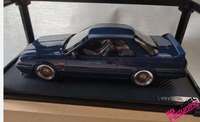 1:18 Nissan Skyline GTS-R R31 Donkerblauw - BBS RS velgen - Afbeelding 3