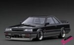 1:18 Nissan Skyline GTS-R R31 Negro / Gunmetallic - Llantas Watanabe