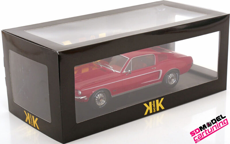 1:18 Ford Mustang GT Fastback – 1968 – Rood - Afbeelding 6