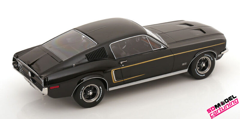 1:18 Ford Mustang GT Fastback – 1968 – Zwart - immagine 2