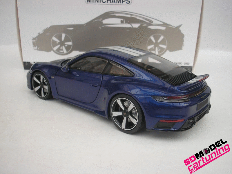 1:18 Porsche 911 (992) Sport Classic – Blauw Metallic - immagine 3