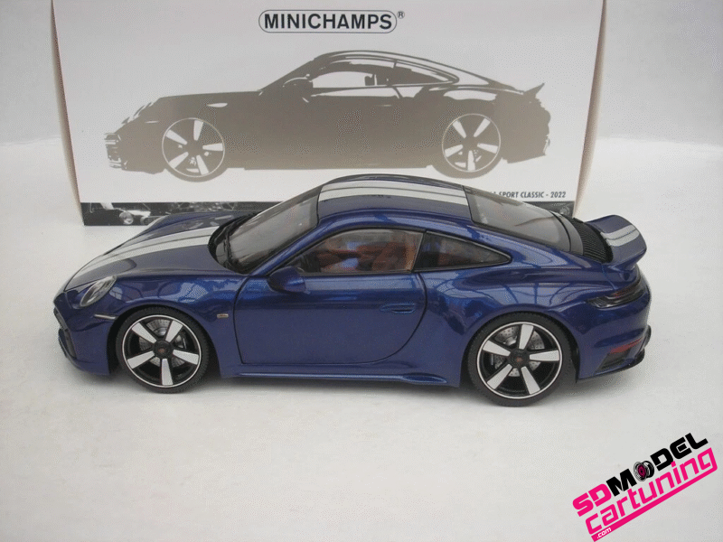 1:18 Porsche 911 (992) Sport Classic – Blauw Metallic - immagine 2