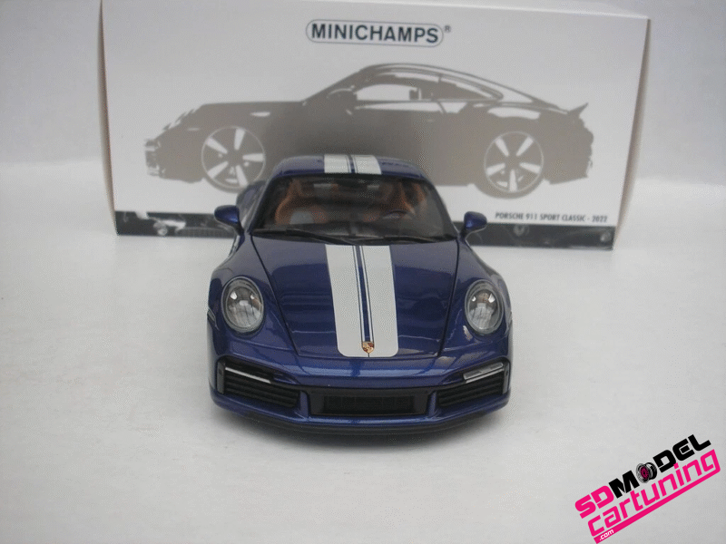 1:18 Porsche 911 (992) Sport Classic – Blauw Metallic - immagine 4