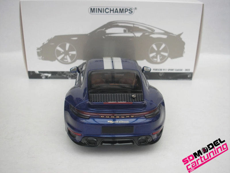 1:18 Porsche 911 (992) Sport Classic – Blauw Metallic - immagine 5