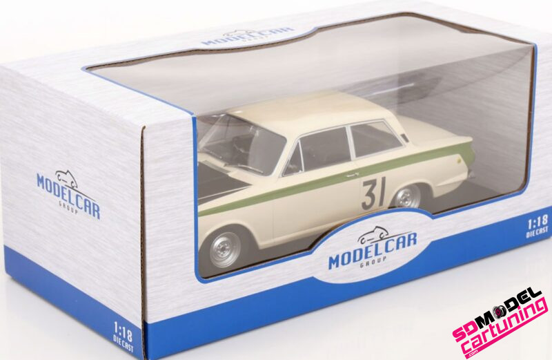 1:18 Ford Lotus Cortina #31 Marathon De La Route Ickx/ Staepelaere - 1966 - Wit - Imagen 3