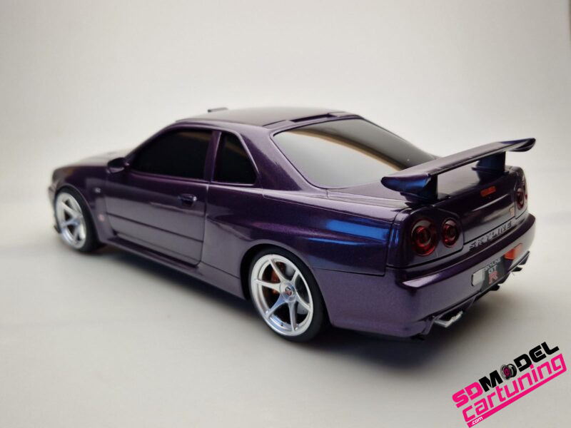 1:18 Nissan Skyline R34 GT-R - Paars - Tissue Case - Afbeelding 3