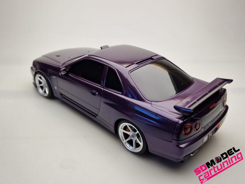 1:18 Nissan Skyline R34 GT-R - Paars - Tissue Case - Afbeelding 6
