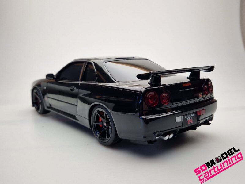 1:18 Nissan Skyline R34 GT-R - Zwart - Tissue Case - Afbeelding 3