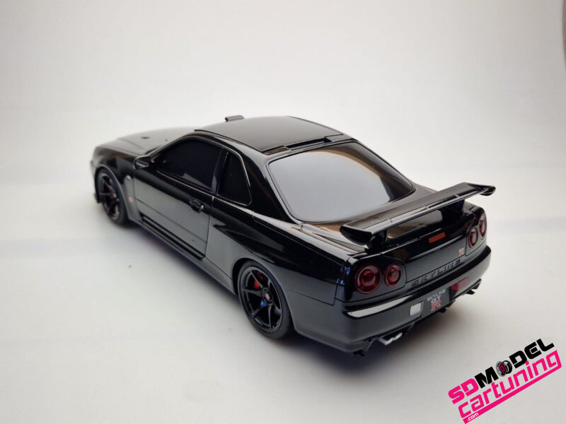 1:18 Nissan Skyline R34 GT-R - Zwart - Tissue Case - Afbeelding 4