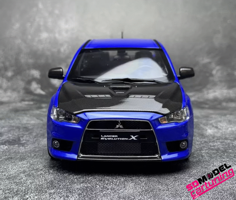 1:18 Mitsubishi Lancer Evolution X - Volk TE37 Velgen - Blauw - Afbeelding 6