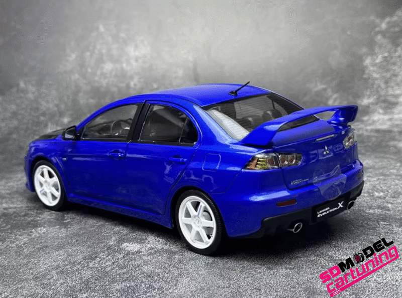 1:18 Mitsubishi Lancer Evolution X - Volk TE37 Velgen - Blauw - Afbeelding 4