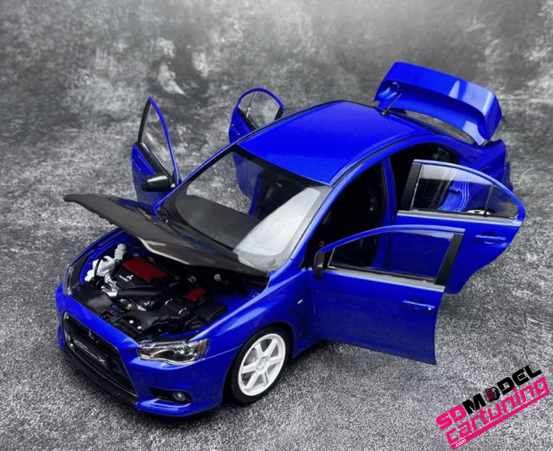 1:18 Mitsubishi Lancer Evolution X - Volk TE37 Velgen - Blauw - Afbeelding 5