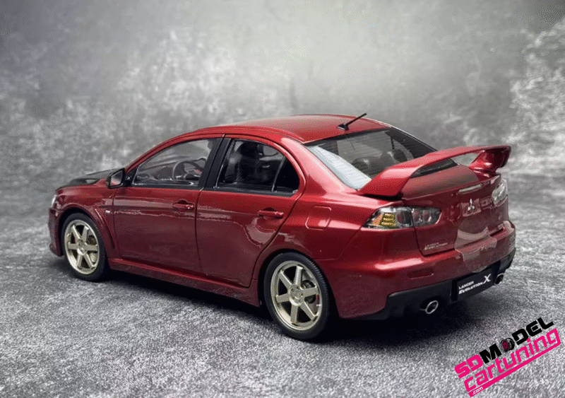 1:18 Mitsubishi Lancer Evolution X - Volk TE37 Velgen - Rood - Afbeelding 5