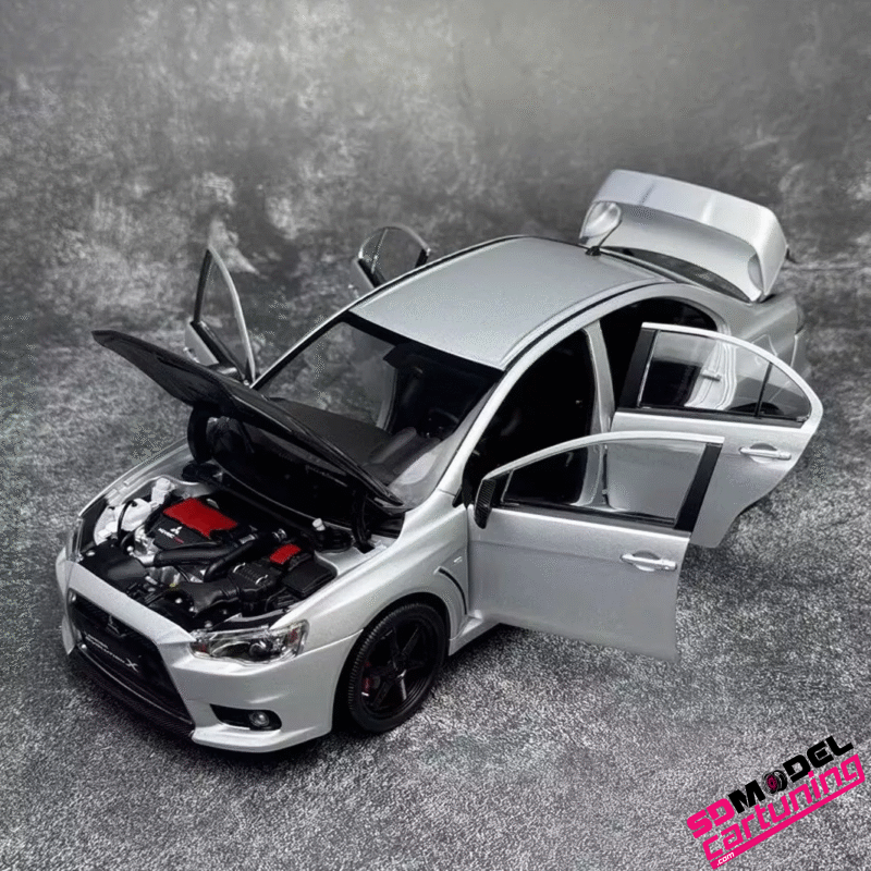 1:18 Mitsubishi Lancer Evolution X - Volk TE37 Velgen - Zilver - Afbeelding 2