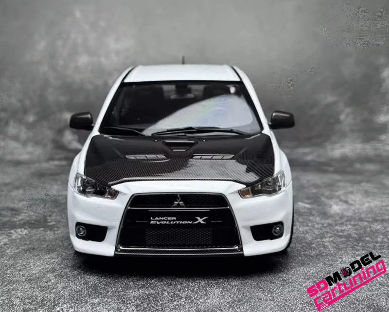 1:18 Mitsubishi Lancer Evolution X- Volk TE37 wheels - Wit - Afbeelding 6
