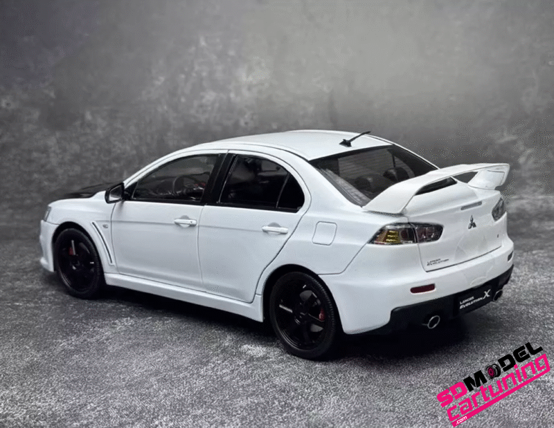 1:18 Mitsubishi Lancer Evolution X- Volk TE37 wheels - Wit - Afbeelding 4