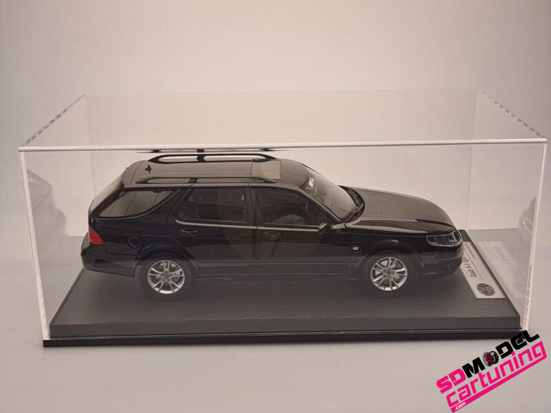 1/18 Saab 9-5 Sportcombi – 2006 – Zwart – Inclusief Luxe Vitrine box - Imagen 9