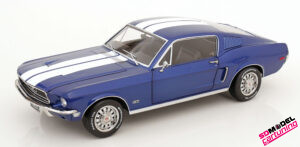 1:12 Ford Mustang GT Fastback - 1968 - Bleu métallique