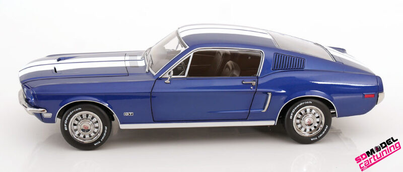 1:12 Ford Mustang GT Fastback – 1968 – Blauw metallic - Imagen 6